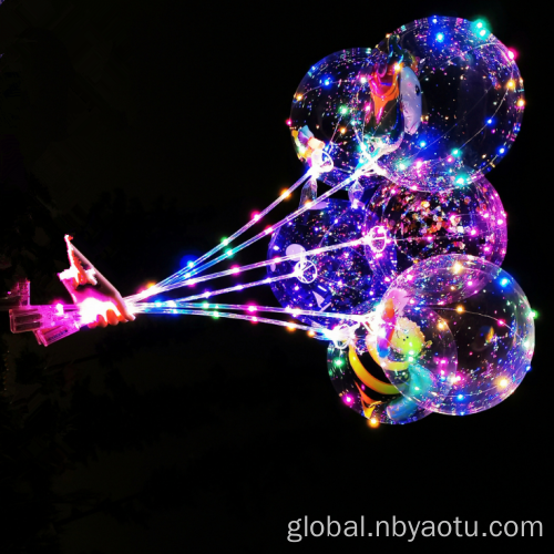 Led Clear Balloon 20 inches pvc led ballons with String Light Factory